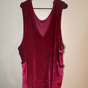 Velvet Sleeveless dress - Rich Burgundy